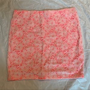 Bright Pink Pencil Mini Skirt